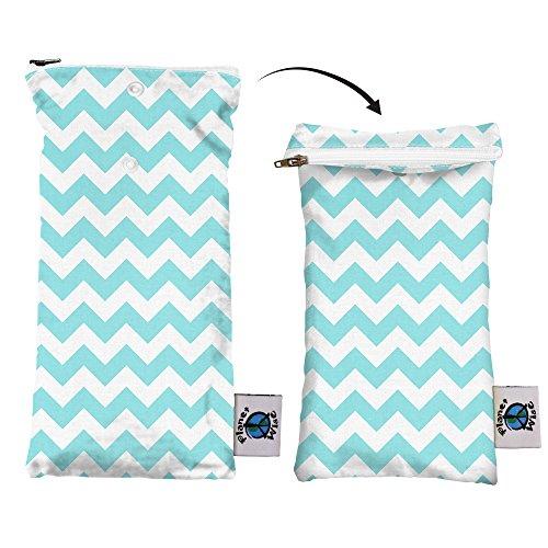 Algopix Similar Product 1 - Planet Wise Wipe Pouch, Teal Chevron