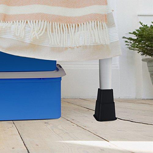 Algopix Similar Product 20 - HOMEIDEAS Black Bed Risers or Furniture