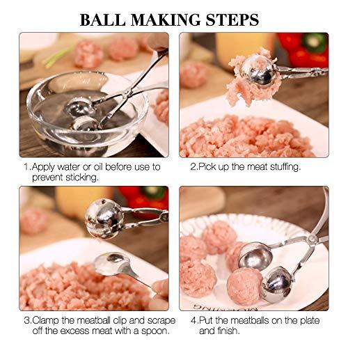 Algopix Similar Product 13 - Meat Ballers KOMAKE 2 PCS Stainless