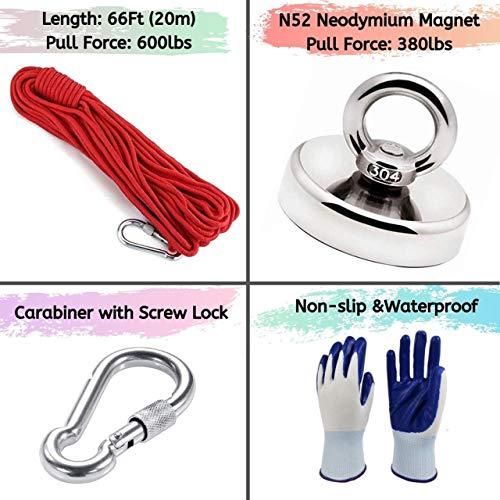 Algopix Similar Product 5 - Magnet Fishing Kit with 66ft Rope 
