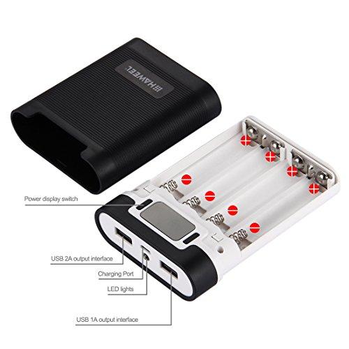 Algopix Similar Product 8 - HAWEEL 4 x 18650 Charger Box Portable