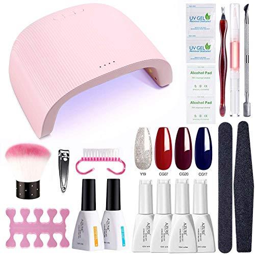 Algopix Similar Product 16 - AZUREBEAUTY Gel Nail Polish Starter Kit