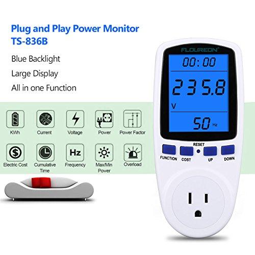 Algopix Similar Product 13 - FLOUREON Power Meter Plug Energy