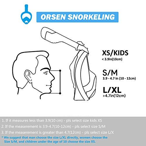 Algopix Similar Product 15 - ORSEN Newest Version Full Face Snorkel