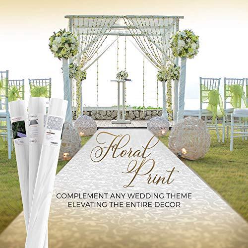 Algopix Similar Product 13 - Wedding Aisle Runner with Floral Motif