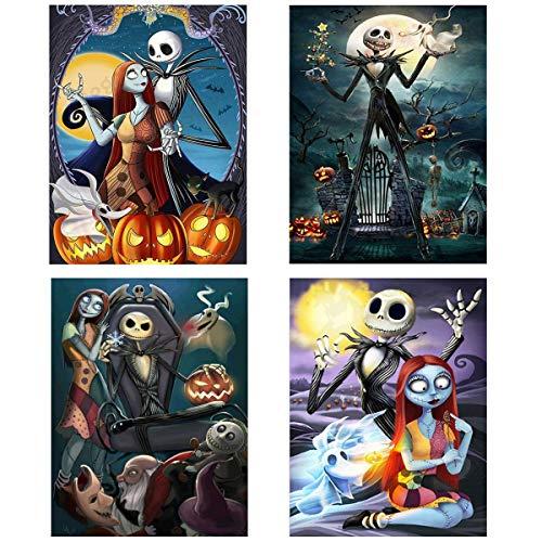 Algopix Similar Product 9 - 4 Pack Halloween 5D Diamond Painting