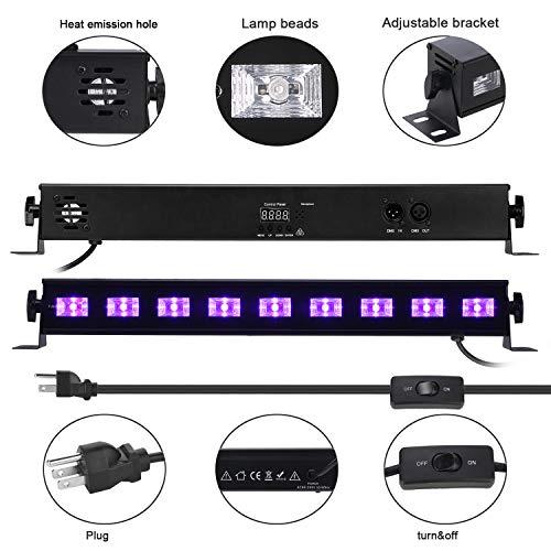 Algopix Similar Product 8 - Black LightHomRealm 9LED UV LED Bar