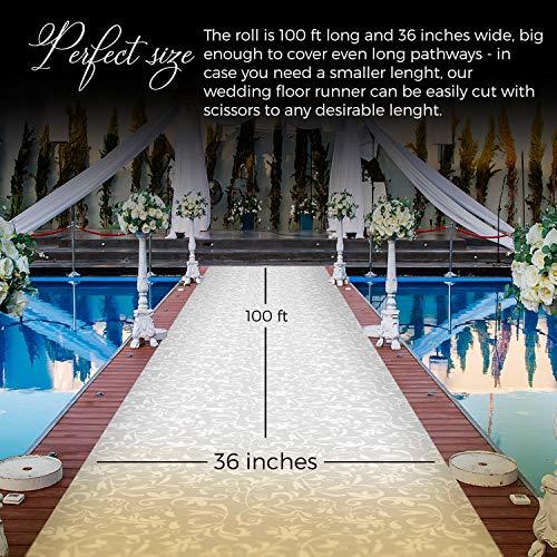 Algopix Similar Product 15 - Wedding Aisle Runner with Floral Motif