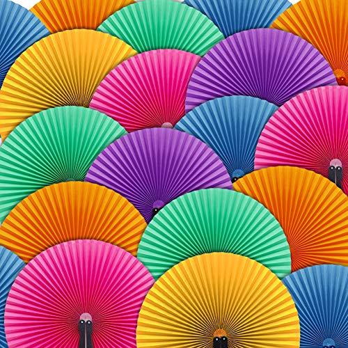 Algopix Similar Product 18 - Johouse 12PCS Paper Fans Round Shaped