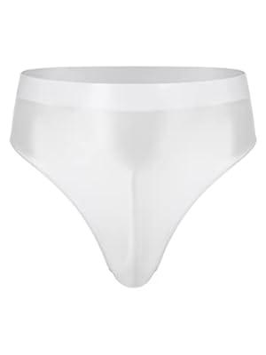 Best Deal for zdhoor Men's Shiny Oil Briefs Booty Shorts Hot Pants High