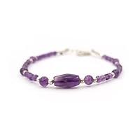 Algopix Similar Product 12 - Dainty Amethyst Gemstone Bracelet for