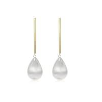 Algopix Similar Product 10 - Chunky Gold Waterdrop Dangle Earrings