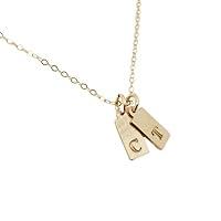 Algopix Similar Product 4 - Gold Initial Necklace Tiny Tag