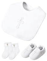 Algopix Similar Product 10 - AGJ Baptism Bib Baby Boy Christening