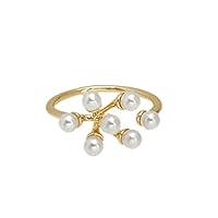 Algopix Similar Product 6 - LFKERWMG Ring Creative Butterfly Pearl