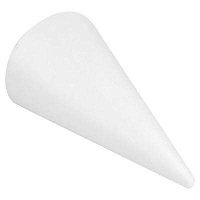 White Foam Cones for Crafts - 12 Inch Tall (2PCS)
