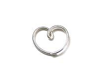 Algopix Similar Product 1 - Handmade Silver Heart Earring Single 1