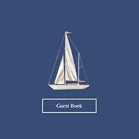 Algopix Similar Product 20 - Guest Book Sailboat Coastal Home