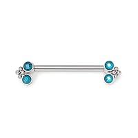 Algopix Similar Product 8 - CZ Nipple Ring Barbell  Nipple Jewelry