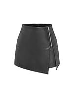 Algopix Similar Product 16 - CIDER Faux Leather Middle Waist Solid