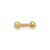 Algopix Similar Product 12 - 14k Gold 16 Gauge Polished 25mm Ball