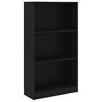 Algopix Similar Product 12 - vidaXL 3Tier Book Cabinet Black