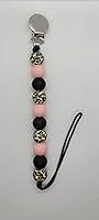 Algopix Similar Product 17 - Leopard Print Pink Black Pacifier Clip