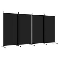 Algopix Similar Product 5 - vidaXL 4Panel Room Divider Black