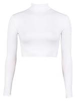 Algopix Similar Product 6 - Turtleneck Midriff White