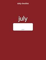 Algopix Similar Product 2 - July Daily Checklist  Two Pages for