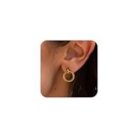 Algopix Similar Product 7 - Cwmas Gold Hoop Earrings For Women 14K