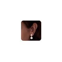 Algopix Similar Product 6 - Pearl Earrings for Women Gold Hoop