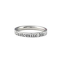 Algopix Similar Product 20 - Name Ring  Custom Text Stainless Steel