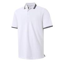 Algopix Similar Product 7 - Mens Casual Tipped Polo Shirt Cool