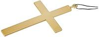 Algopix Similar Product 7 - PVC Monks Cross Gold with Black Cord