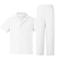 Algopix Similar Product 5 - KEYWANTS Boys Summer White Linen Beach