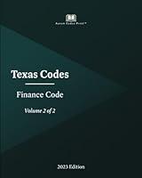 Algopix Similar Product 19 - Texas Finance Code 2023 Edition Volume