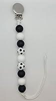 Algopix Similar Product 10 - Soccer Ball Pacifier Clip Holder  Baby