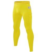 Algopix Similar Product 3 - SPVISE Yellow Compression Pants Men