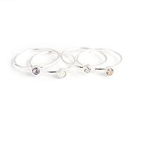 Algopix Similar Product 14 - birthstone ring ONE stackable