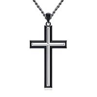 Algopix Similar Product 1 - MEIDERBO Cross Necklace for Men 925