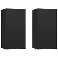 Algopix Similar Product 19 - vidaXL TV Cabinets 2 pcs Black