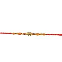 Algopix Similar Product 14 - UtsaWe Elephant Bead Rakhi with Roli