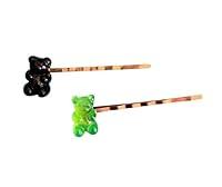 Algopix Similar Product 11 - Colorful Gummy Bear Hair Pin Bobbies 