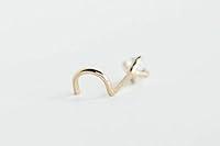 Algopix Similar Product 15 - 14k Gold Cubic Zirconia Nose Ring (3mm)
