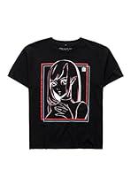 Algopix Similar Product 5 - 3D Line Art Girl T-Shirt Multi MD