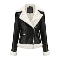 Algopix Similar Product 11 - Womens Black Biker Genuine Sheepskin