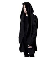 Algopix Similar Product 13 - Mens Casual Long Hooded Cardigan Large