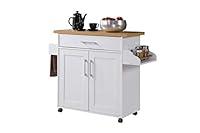 Algopix Similar Product 2 - Hodedah Kitchen Island with Spice Rack