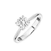 Algopix Similar Product 6 - 14K White Gold Plated Silver Engagement